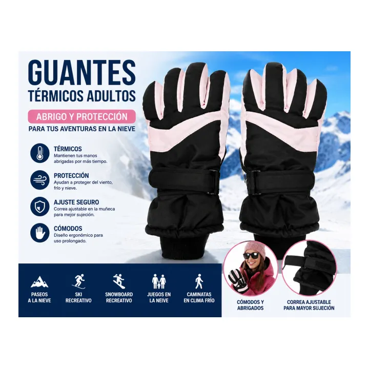 Guantes Térmicos Adultos de invierno para nieve en Chile - TODOMAX.CL