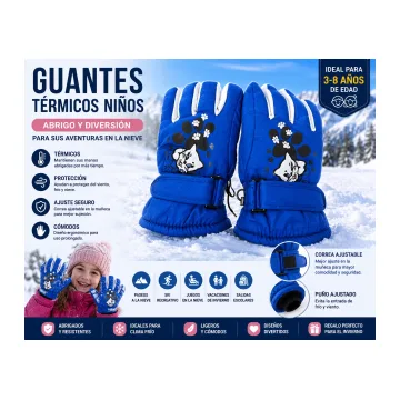 Guantes Térmicos Niños 3-8 años de invierno para nieve en Chile - TODOMAX.CL