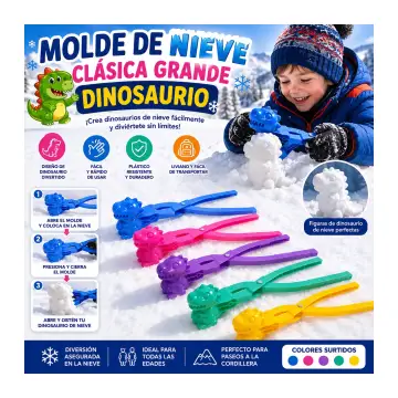 Molde de Nieve Clasica Dinosaurio para nieve familiar en Chile - TODOMAX.CL