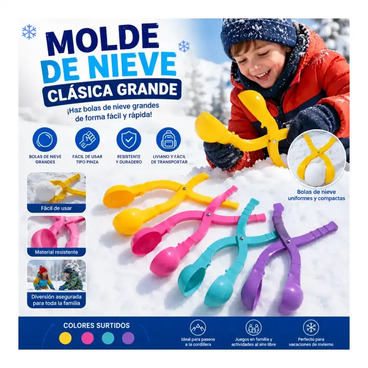 Molde de Nieve Clásica Grande para nieve familiar en Chile - TODOMAX.CL