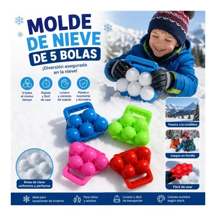 Molde de Nieve De 5 Bolas para nieve familiar en Chile - TODOMAX.CL