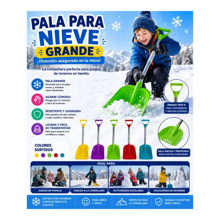 Pala para Nieve Grande para nieve familiar en Chile - TODOMAX.CL